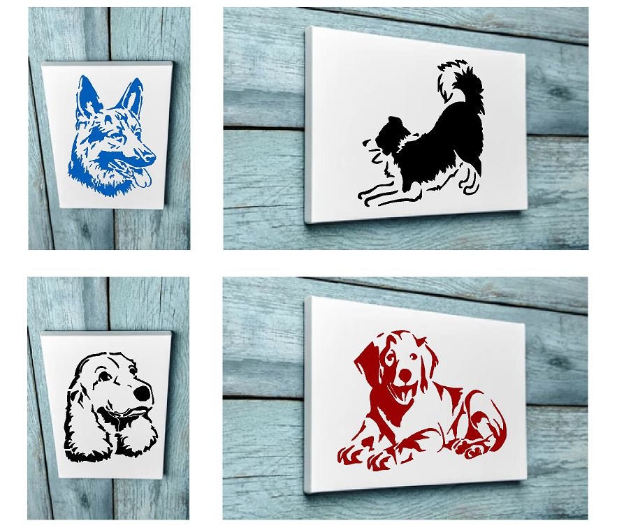 Border Collie Dog Mylar Plastic Stencil