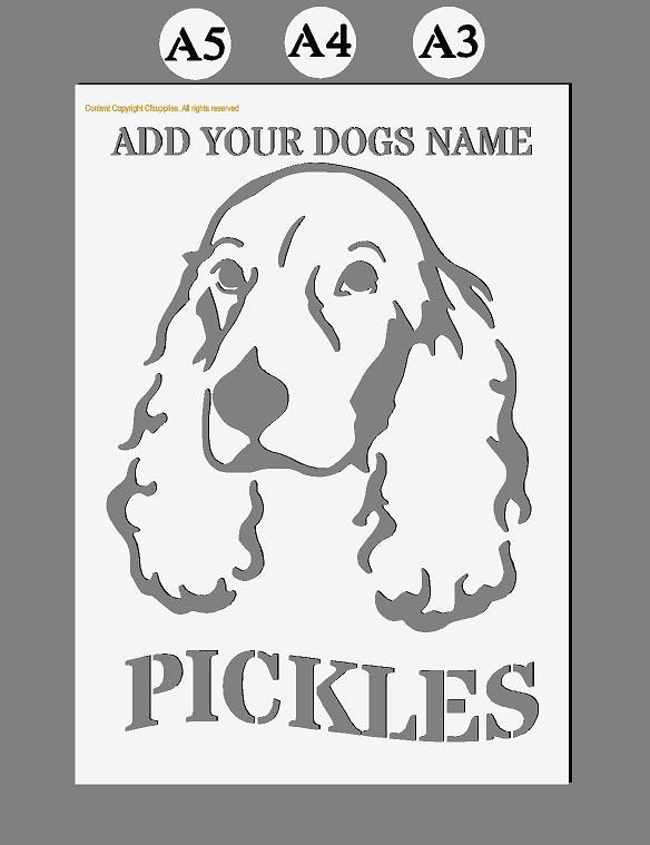 Personalised Custom Text Stencil, Custom Dog Stencil