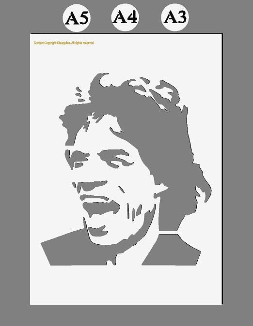 Mick Jagger Stencil