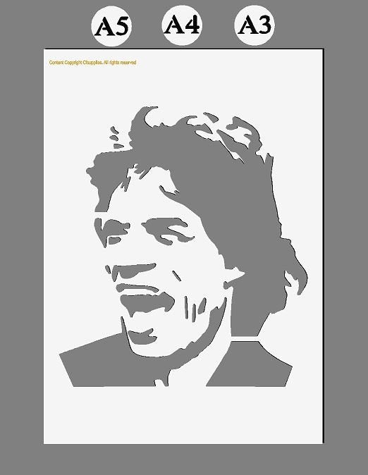 Mick Jagger Mylar Stencil A5/A4/A3 sizes 190 micron