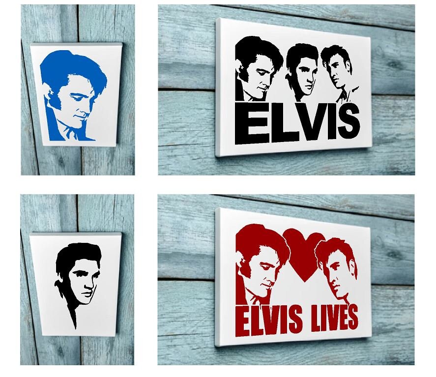 Elvis Presley Stencils  on canvas