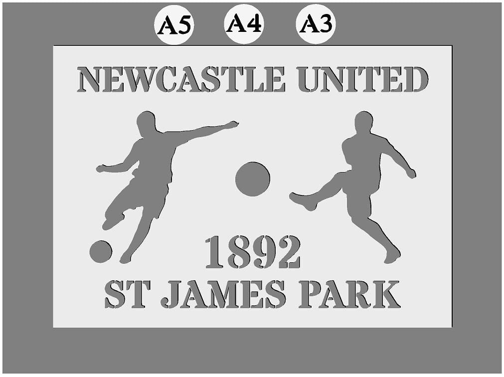 Any Football Club Mylar Plastic Stencil  in A3/A4/A5 sheet sizes Thick