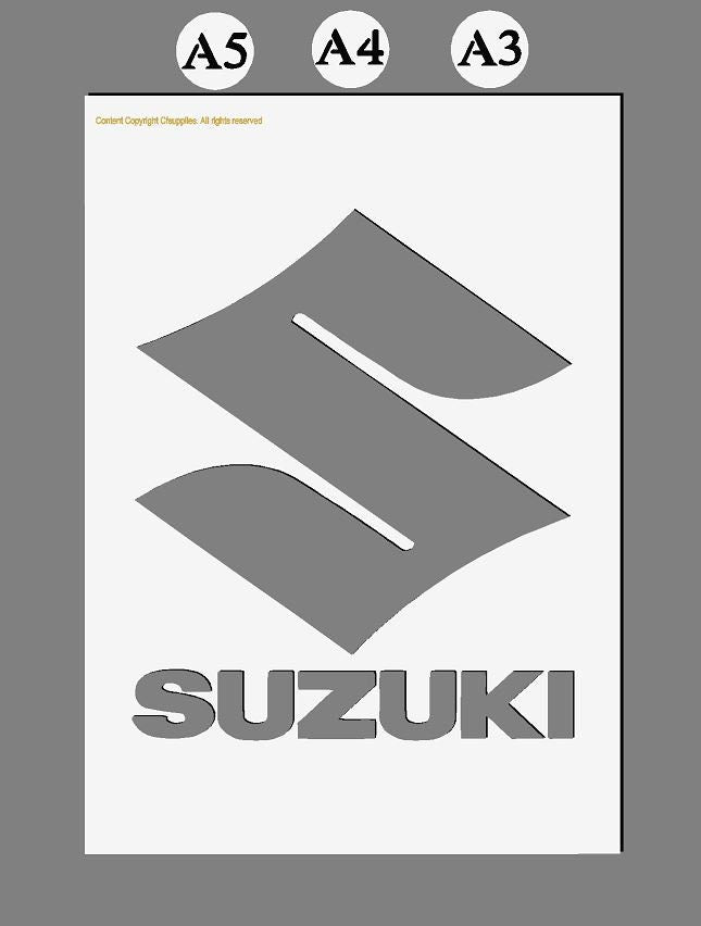 Suzuki Motor Bike Mylar Stencil A5/A4/A3 sizes 190 micron