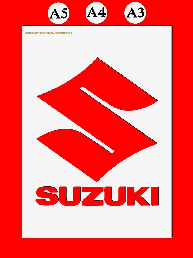 Suzuki Motor Bike Mylar Stencil A5/A4/A3 sizes 190 micron