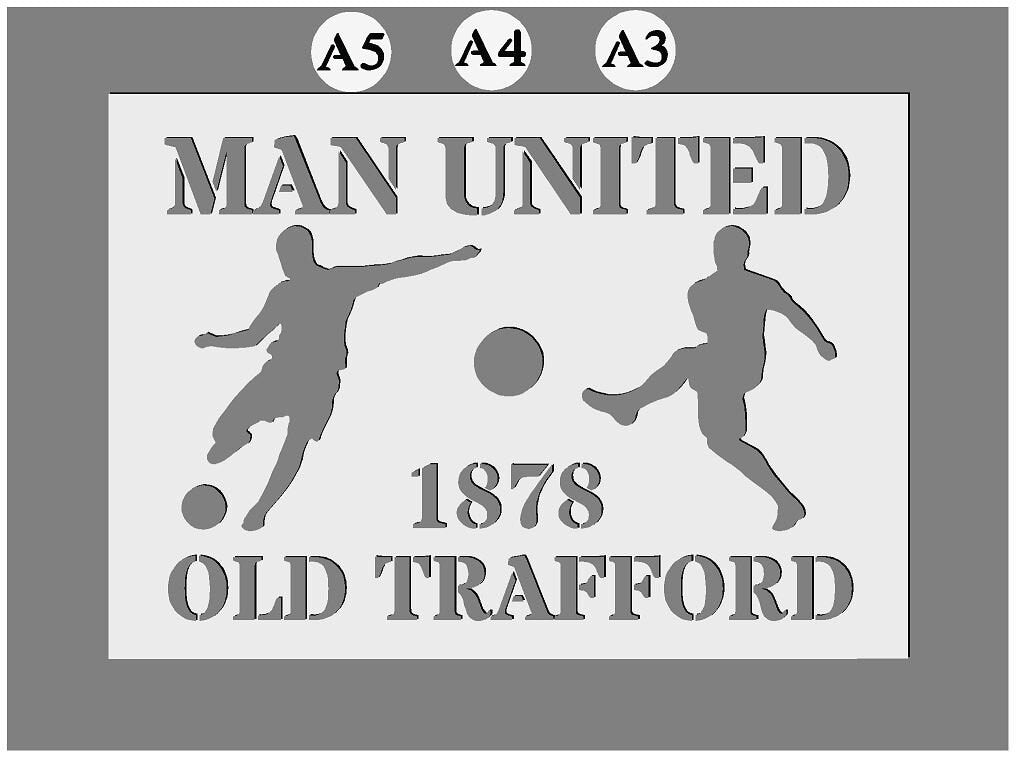 Any Football Club Mylar Plastic Stencil  in A3/A4/A5 sheet sizes Thick