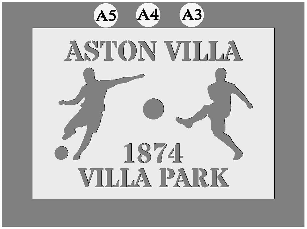 Any Football Club Mylar Plastic Stencil  in A3/A4/A5 sheet sizes Thick