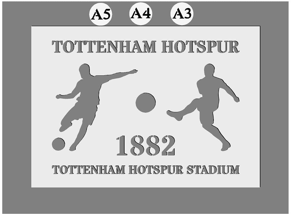 Any Football Club Mylar Plastic Stencil  in A3/A4/A5 sheet sizes Thick