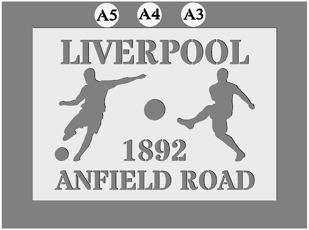 Any Football Club Mylar Plastic Stencil  in A3/A4/A5 sheet sizes Thick