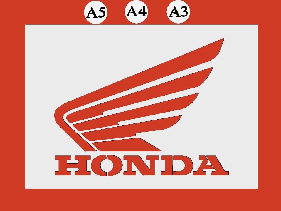 Honda Motor Bike Mylar Stencil A5/A4/A3 sizes 190 micron