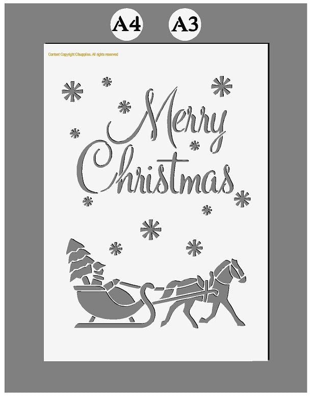 Christmas Mylar Stencils | Snow Spray stencil |  A3/A4 sheet sizes