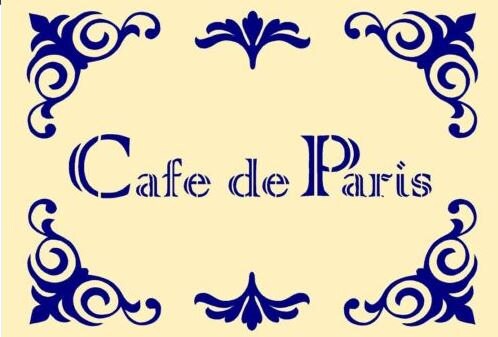 Shabby Chic, CAFE DE PARIS (20) Genuine Mylar Stencils Re-Useable A3 &