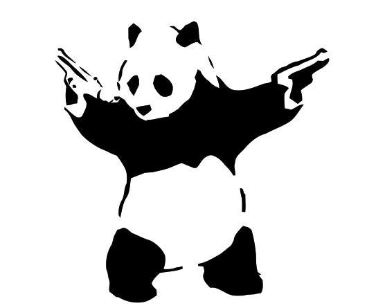 Banksy's "Panda"Mylar Stencil A4/A3 sizes 190 micron