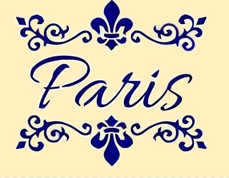 Shabby Chic Paris Stencil, A3 & A4 reusable (32)Painting Airbrush Deco