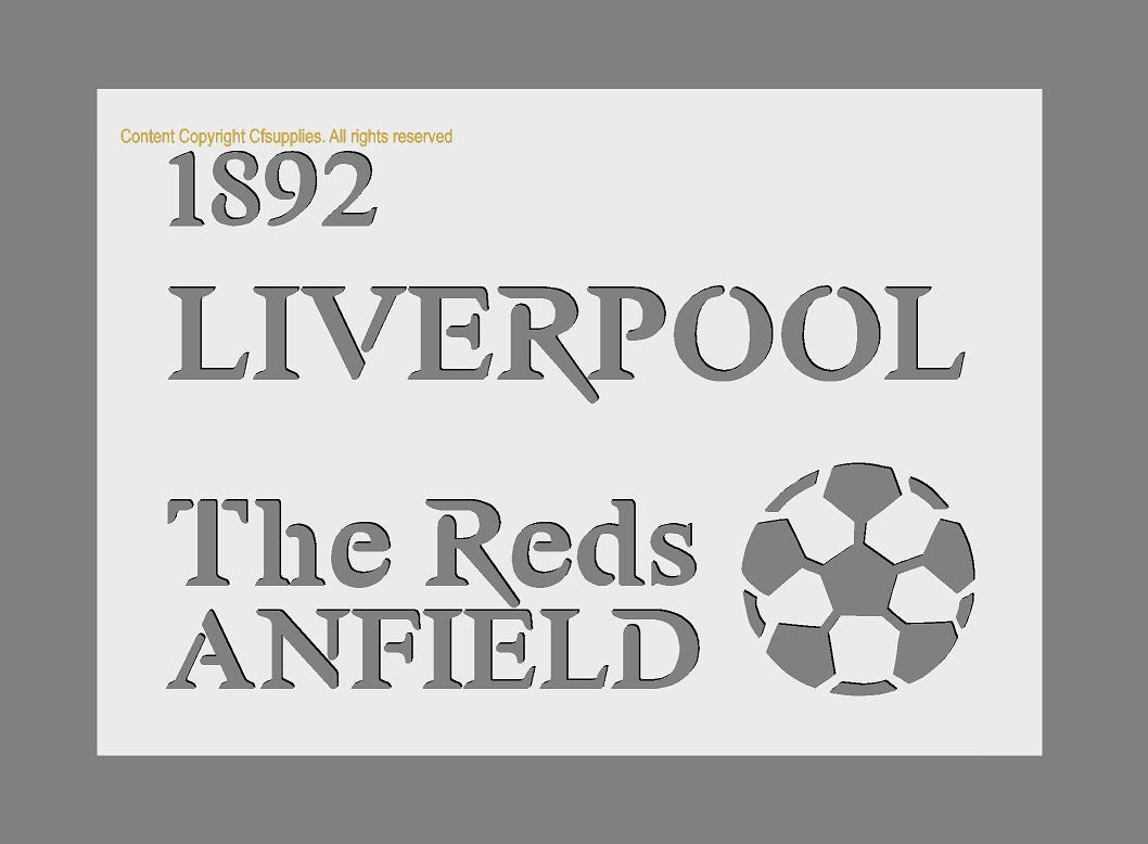 Football Clubs Custom Mylar Stencil