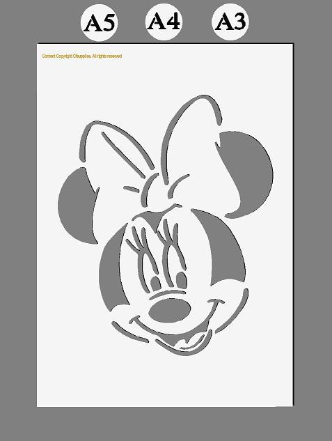 Mini Mouse Disney Mylar Stencil A5/A4/A3 sizes 190 micron (2)